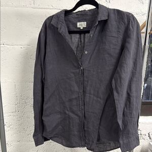 Hartford Charcoal Button-Up Shirt - Womens Size 3 - Like New Lightweight Top